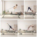 Foldable Pilates Reformer Machine for Home Fitness