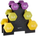 Neoprene Dumbbell Set with Rack – 3 Pairs