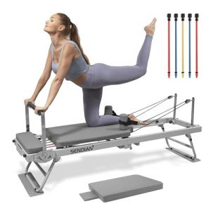 Foldable Pilates Reformer Machine with Jump Board