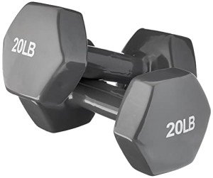 20 lb Vinyl Coated Dumbbell Pair for Workouts