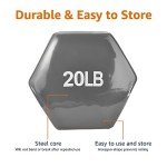 20 lb Vinyl Coated Dumbbell Pair for Workouts