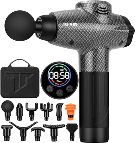 TOLOCO Deep Tissue Massage Gun with 12 Heads