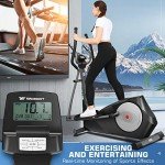 YOUNGFIT Foldable Elliptical Machine with LCD Monitor