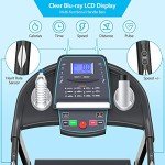 GYMAX Foldable Treadmill with Heart Rate Monitor