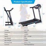 GYMAX Foldable Treadmill with Heart Rate Monitor