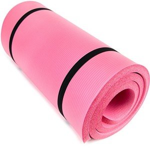 Crown Sporting Goods Ultra-Thick 1" Yoga Mat (Pink)