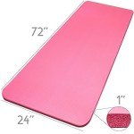 Crown Sporting Goods Ultra-Thick 1" Yoga Mat (Pink)