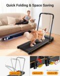 UREVO 2-in-1 Foldable Treadmill for Home & Office