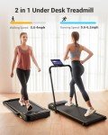 UREVO 2-in-1 Foldable Treadmill for Home & Office