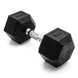 Hexagonal Dumbbell Weights, 13.6 kg, Coated Finish