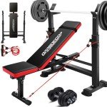 Adjustable Home Fitness Weight Bench (Red)