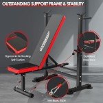 Adjustable Home Fitness Weight Bench (Red)