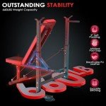 Adjustable Home Fitness Weight Bench (Red)