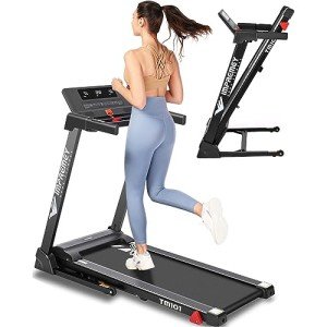 Compact Folding Treadmill with Incline for Home Gym