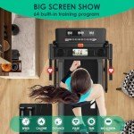 Compact Folding Treadmill with Incline for Home Gym