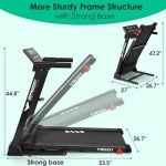 Compact Folding Treadmill with Incline for Home Gym