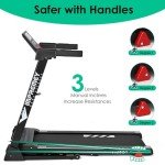 Compact Folding Treadmill with Incline for Home Gym