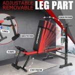 6-in-1 Adjustable Weight Bench with Squat Rack