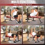 6-in-1 Adjustable Weight Bench with Squat Rack