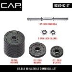 Adjustable 52.5-Pound Dumbbell Set by CAP Barbell