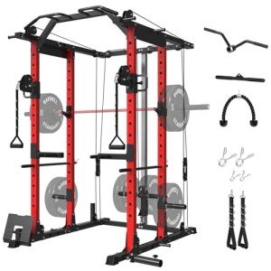 Mikolo Power Cage with Cable Crossover & Weight Set