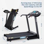 Folding Treadmill with Auto Incline and LCD Display