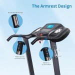 Folding Treadmill with Auto Incline and LCD Display