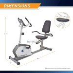 Marcy Recumbent Exercise Bike with 8 Resistance Levels