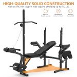 Adjustable Olympic Weight Bench Set with Leg Extension