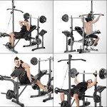 Adjustable Olympic Weight Bench Set with Leg Extension