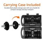 Adjustable Dumbbell Weight Set with Case, 17.2 kg