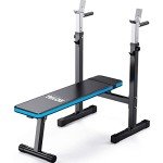 Adjustable Weight Bench with Barbell Rack