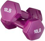 Purple 10 Pound Vinyl Dumbbell Set of 2