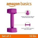 Purple 10 Pound Vinyl Dumbbell Set of 2
