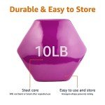 Purple 10 Pound Vinyl Dumbbell Set of 2