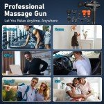 Deep Tissue Massage Gun with 8 Attachments & 10 Speeds