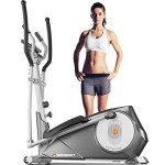 Youngfit Foldable Elliptical Machine with LCD Monitor