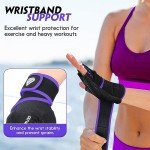 Purple Workout Gloves with Wrist Support for Women