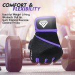 Purple Workout Gloves with Wrist Support for Women