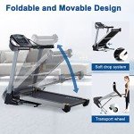 BORGUSI Folding Electric Treadmill with Bluetooth