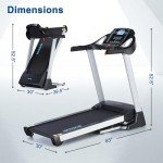 BORGUSI Folding Electric Treadmill with Bluetooth