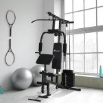 Soozier Multifunction Home Gym System with 99Lbs Weight Stack