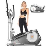 YOUNGFIT Foldable Elliptical Machine with LCD Monitor