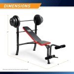 Marcy Pro Flat Weight Bench with 45.4kg Set