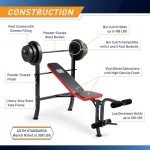 Marcy Pro Flat Weight Bench with 45.4kg Set
