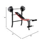 Marcy Pro Flat Weight Bench with 45.4kg Set