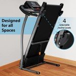 SereneLife Foldable Treadmill for Home Fitness