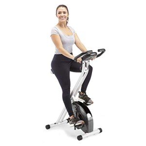 Marcy Foldable Compact Exercise Bike - White