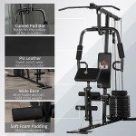 Soozier Multifunction Home Gym System with 100Lbs Weights