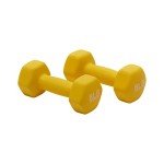 Set of 2 Yellow 8 lb Neoprene Dumbbells